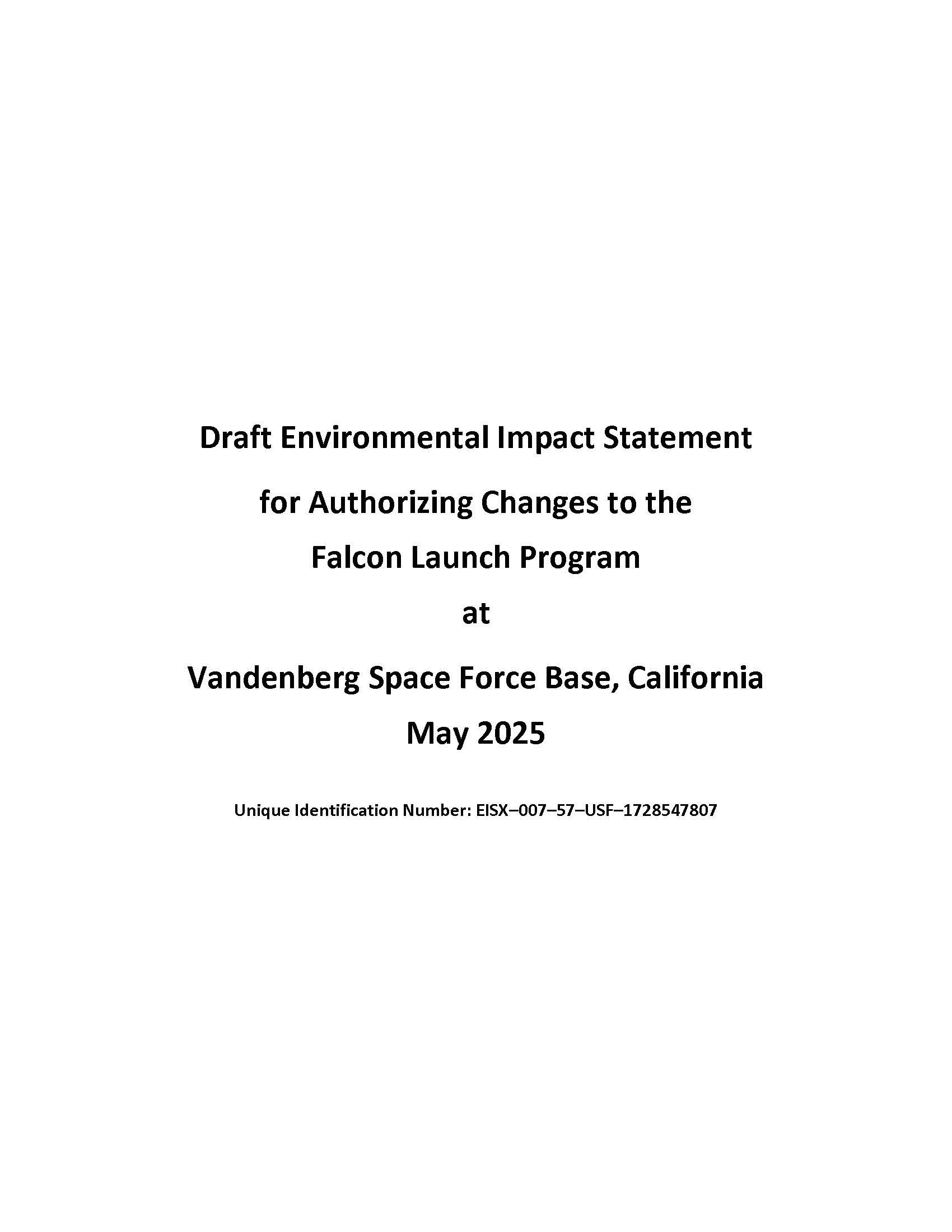 Draft Environmental Impact Statement